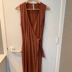 Eve Gravel Wrap Dress